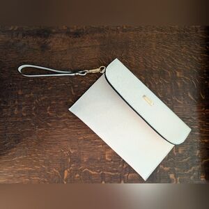 Elim & Paul Light Tan Wristlet/Clutch Slight Woven Texture NWOT